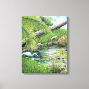 Egret op obligatie canvas afdruk
