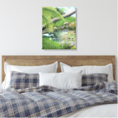 Egret op obligatie canvas afdruk (Insitu (Slaapkamer))