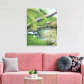 Egret op obligatie canvas afdruk (Insitu (Woonkamer))