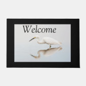 Egret op stille vijver deurmat (Voorkant)