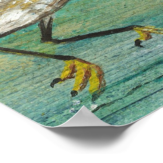 Egret Painted Art Print (Hoek)