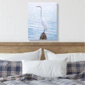 Egret Perch Canvas Afdruk (Insitu (Slaapkamer))