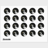 Egret Ronde Sticker (Vel)