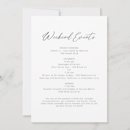 EGRET Rustic Blue Winter Pine Tree Bachelorette Kaart (Achterkant)