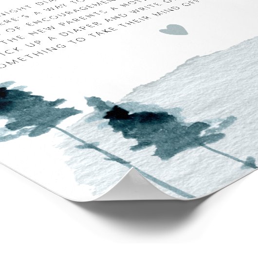 EGRET Rustic Slate Blue Late Night Diapers Game Poster (Hoek)