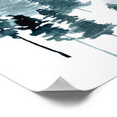 EGRET Rustic Winter Bruiloft Borrel Welcome Foam Poster (Hoek)