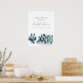 EGRET Rustic Winter Bruiloft Borrel Welcome Foam Poster (Keuken)