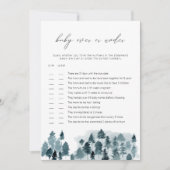 EGRET Slate Blue Pines over of onder de Baby game Kaart (Voorkant)