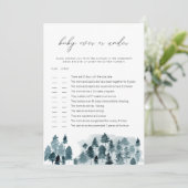 EGRET Slate Blue Pines over of onder de Baby game Kaart (Staand voorkant)