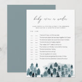 EGRET Slate Blue Pines over of onder de Baby game Kaart (Voorkant / Achterkant)