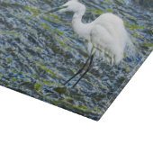 Egret Stork Blue Lake White Bird Snijplank (Hoek)