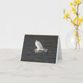 Egret tijdens de vlucht kaart (Gele Bloem)