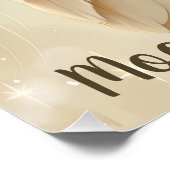 Egret vogel baby slapen op de maan perfect poster (Hoek)