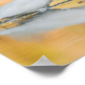 Egret wanneer de Zon plaatst Poster (Hoek)