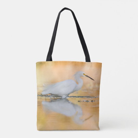 Egret wanneer de zon staat tote bag (Achterkant)