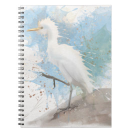 Egret watercolor notitieboek