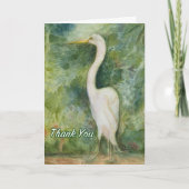 Egret white bird in oerwoud standing Hartelijk dan Kaart (Voorkant)