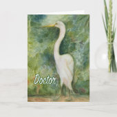 Egret witte vogel wildernis Doctor Dank u kaart (Voorkant)