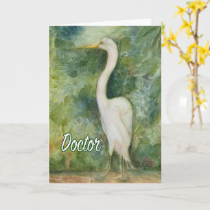 Egret witte vogel wildernis Doctor Dank u kaart