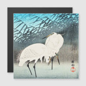 Egrets and Reeds, fijne kunst van Ohara Koson (Voorkant / Achterkant)