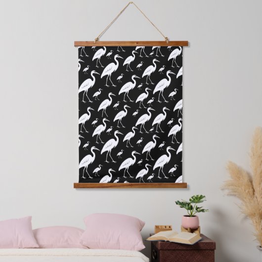 Egrets Hangend Wandkleed (Slaapkamer)