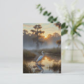 Egrets in Everglades National Park Morning Briefkaart (Staand voorkant)