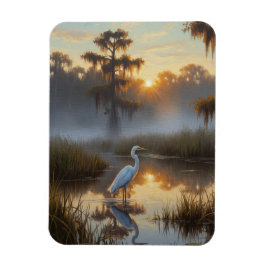 Egrets in Everglades National Park Morning Magneet