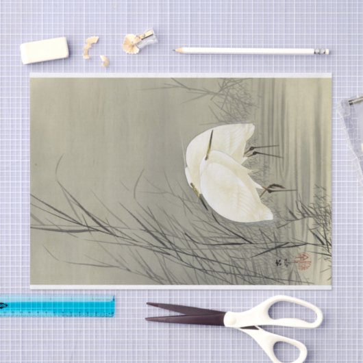 Egrets in Swamp by Ohara Koson Tissuepapier (Craft)