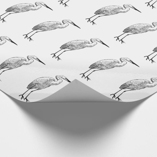 Egrets Pattern Cadeaupapier (Hoek)