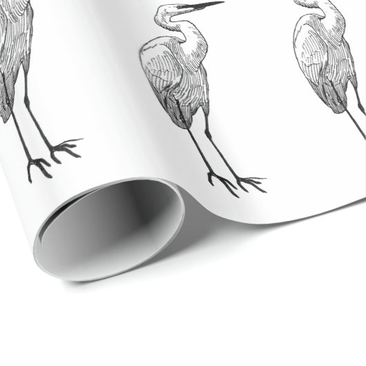 Egrets Pattern Cadeaupapier (Rol Hoek)