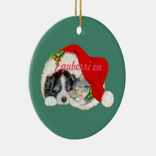 Eguberri op Baskische kerstversiering Keramisch Ornament (Rechts)