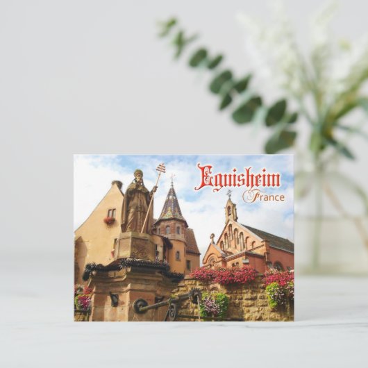 Eguisheim Castle en Pope St Leo IX chapel, Frankri Briefkaart (Staand voorkant)