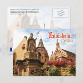 Eguisheim Castle en Pope St Leo IX chapel, Frankri Briefkaart (Voorkant / Achterkant)