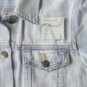 Egyopt en Palestina Vierkante Button 5,1 Cm (In situ)