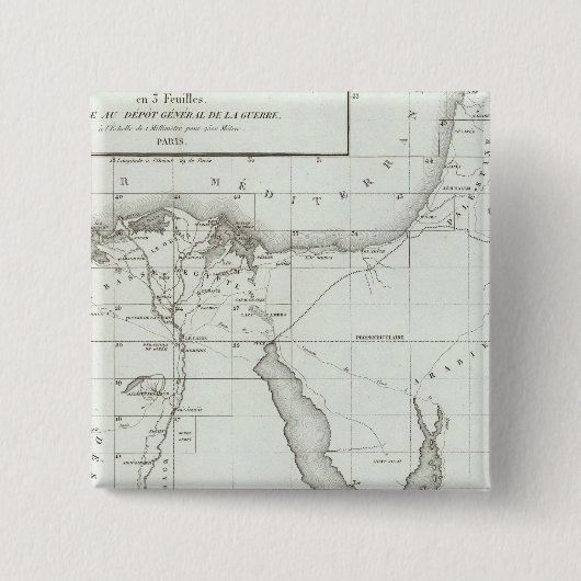 Egyopt en Palestina Vierkante Button 5,1 Cm (Voorkant)