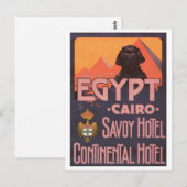 Egypt Cairo Savoy Hotel Briefkaart (Voorkant / Achterkant)