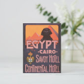 Egypt Cairo Savoy Hotel Continental Hotel, Briefkaart (Staand voorkant)