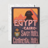 Egypt Cairo Savoy Hotel Continental Hotel, Briefkaart (Voorkant / Achterkant)