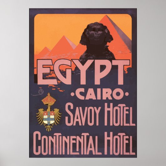 Egypt Cairo Savoy Hotel Continental Hotel, Poster (Voorkant)