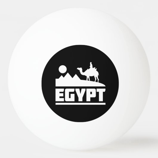 Egypt Camel Silhouette Pingpongbal (Voorkant)
