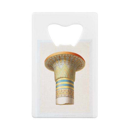 Egypt Column of the Hypostyle hall of Karnak Creditkaart Flessenopener (Achterkant)