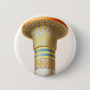 Egypt Column of the Hypostyle hall of Karnak Ronde Button 5,7 Cm