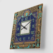 Egypt Deco Kunst Vierkante Klok (Hoek)