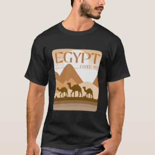 Egypt Dier Zonsondergang Woestijn Minimalistisch L T-shirt