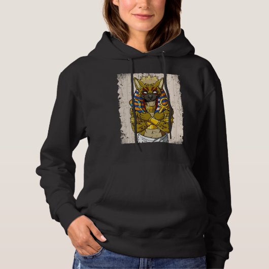 Egypt Egyptian Hyena Pharaoh Hoodie (Voorkant)