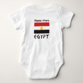 Egypt Egyptische Vlag Persoonlijk  Romper (Achterkant)