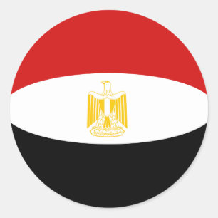 Egypt Fisheye Vlag Sticker