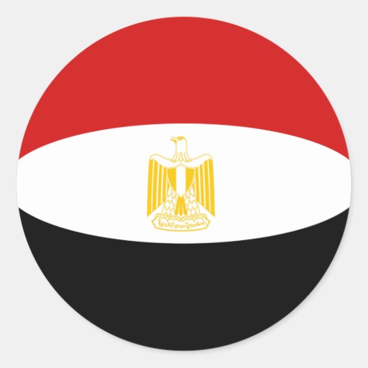 Egypt Fisheye Vlag Sticker (Voorkant)