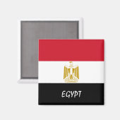 Egypt flag & Africa foliday/fans Magneet (Voorkant / Achterkant)
