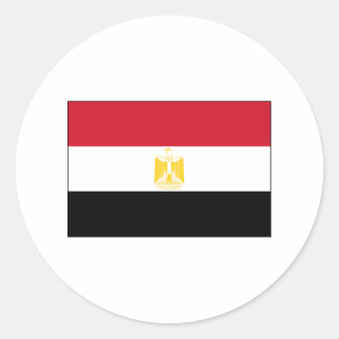 Egypt FLAG International Ronde Sticker